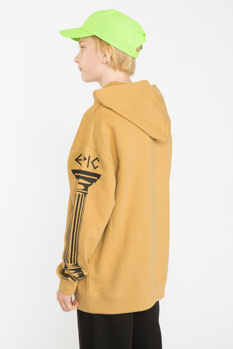 Beżowa bluza dresowa z kapturem chłopięca ANTIQUE | Reporter 