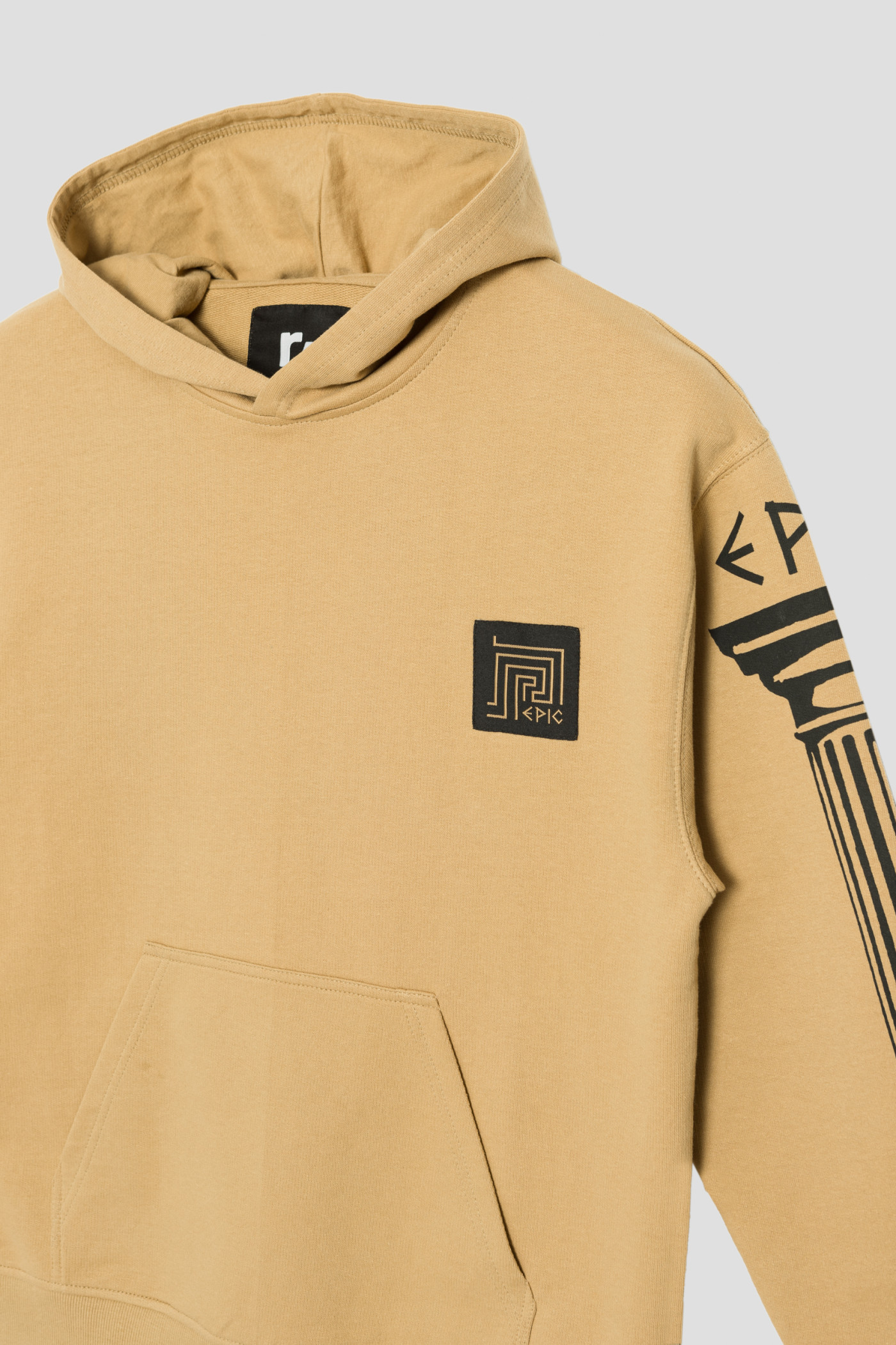 Beżowa bluza dresowa z kapturem chłopięca ANTIQUE | Reporter 