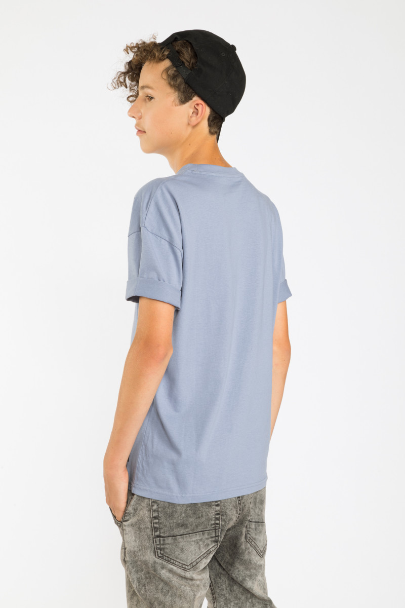 Błękitny T-shirt MAKE IT HAPPEN