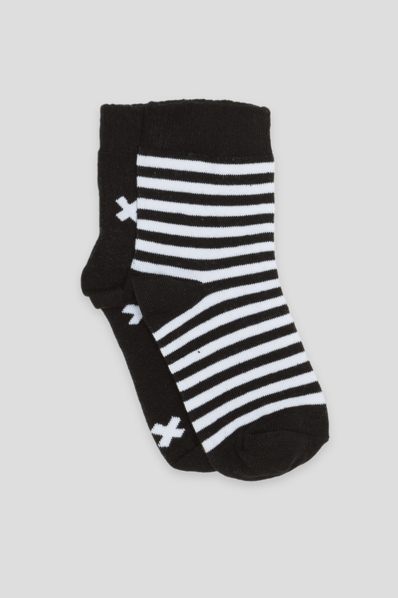 Wzorzyste skarpety EMO 3-PAK, czarny