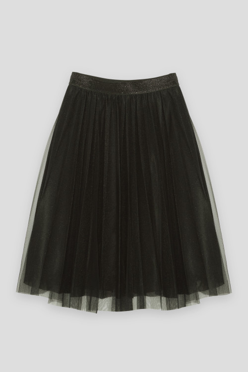 Czarna tiulowa spódnica na gumce