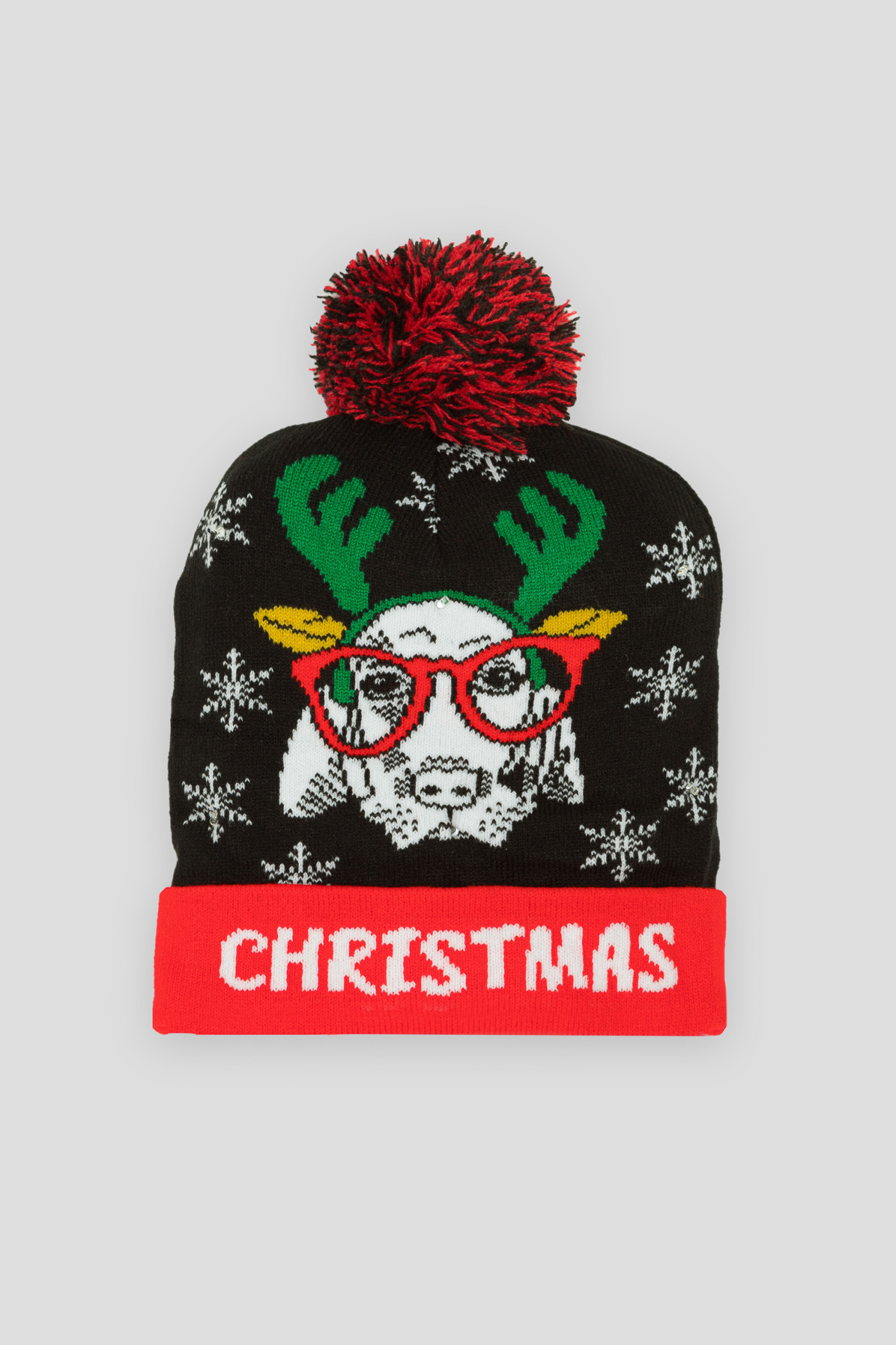 Świecąca czapka czapka świąteczna z lampkami LED