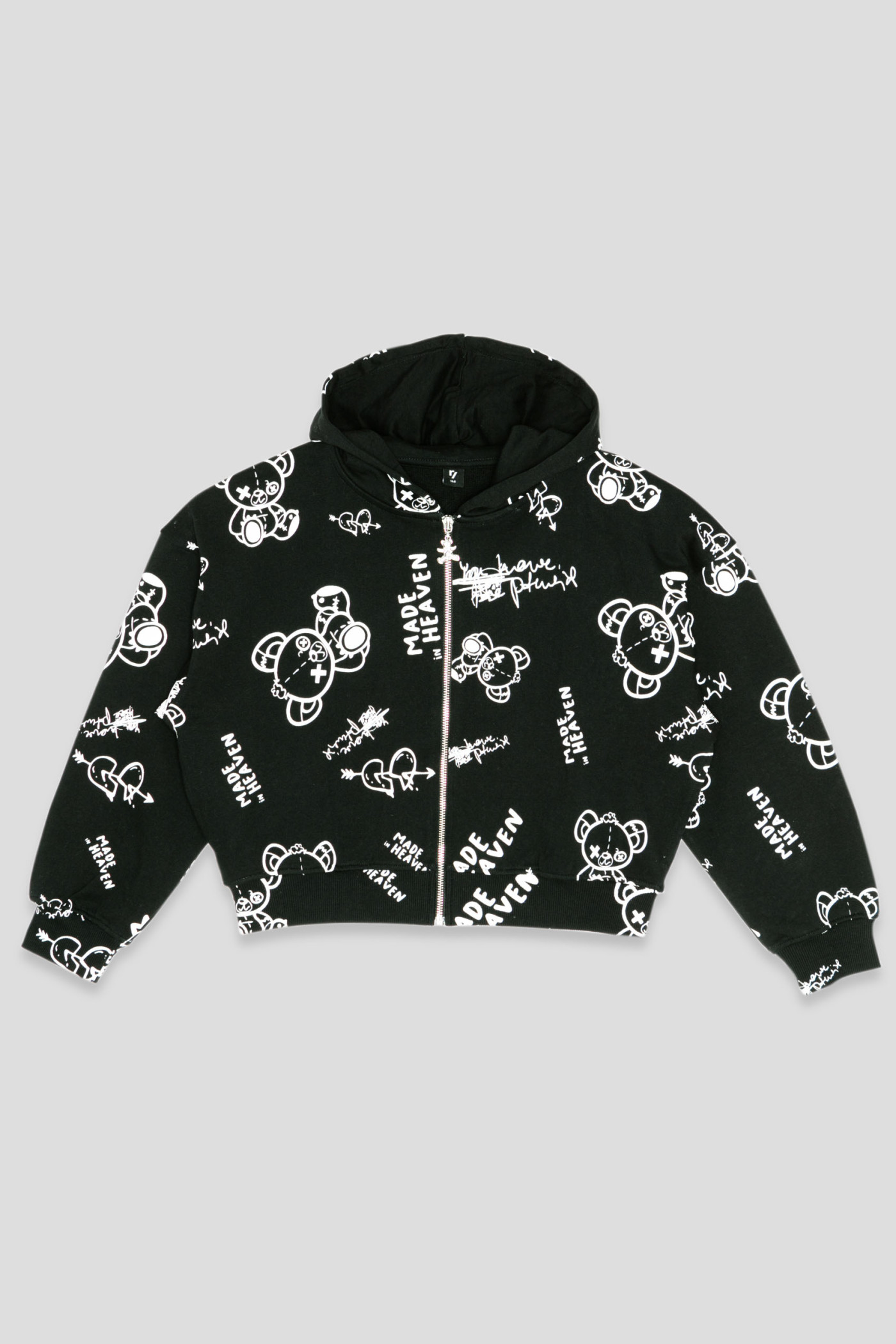 Czarna bluza dresowa z nadrukami MADE IN HEAVEN