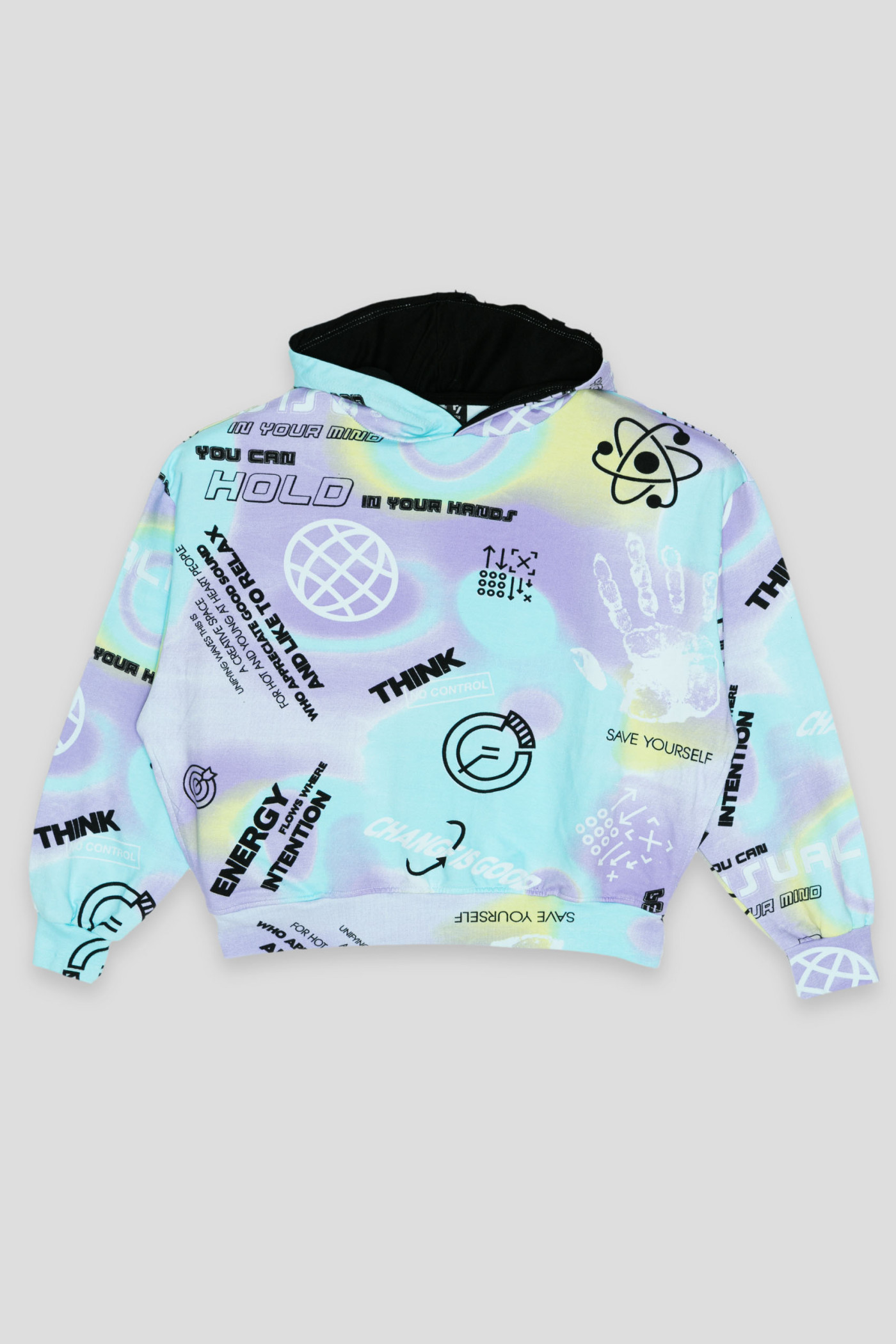 Pastelowa bluza dresowa ze wzorami SCIENCE