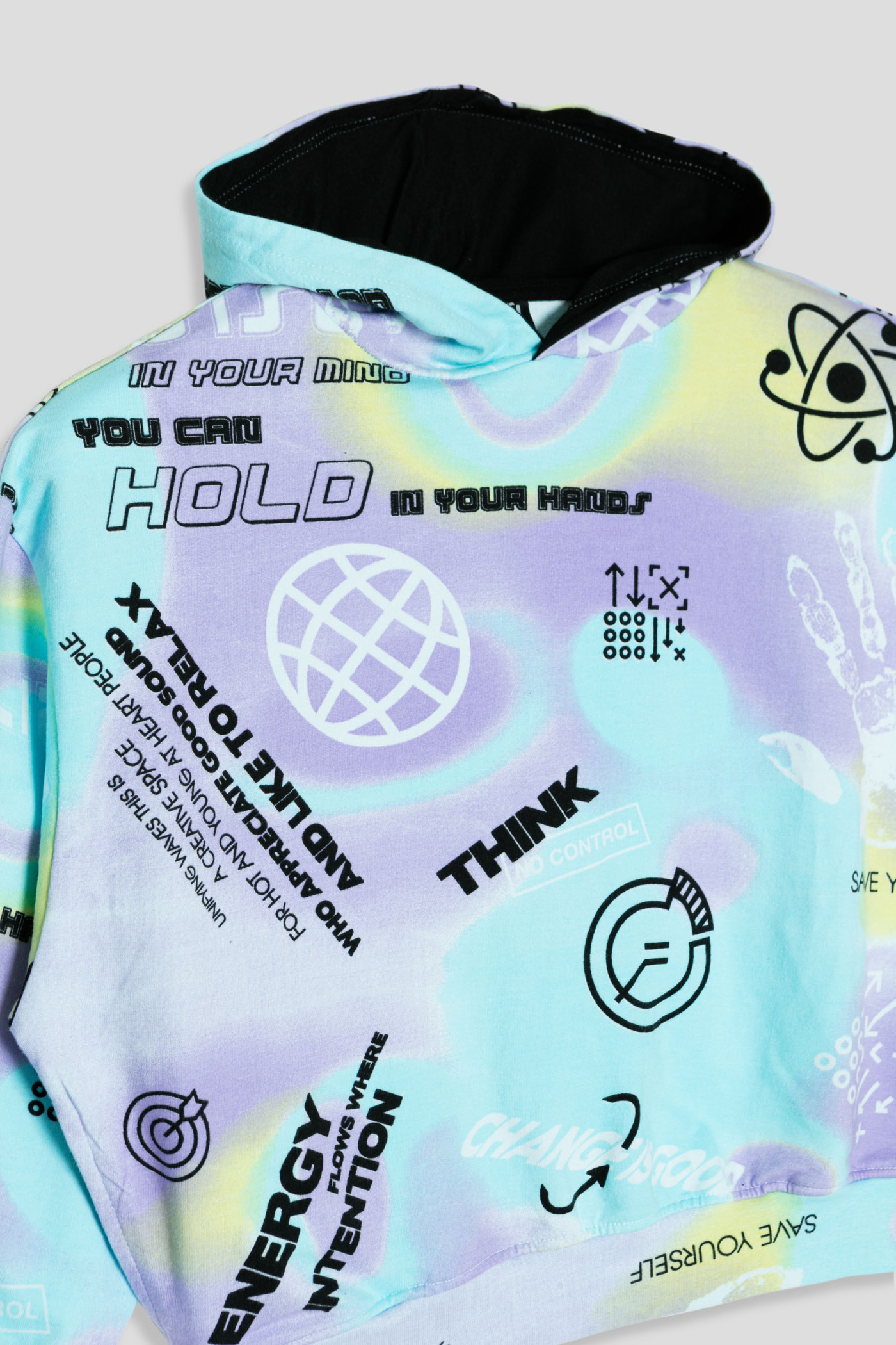 Pastelowa bluza dresowa ze wzorami SCIENCE