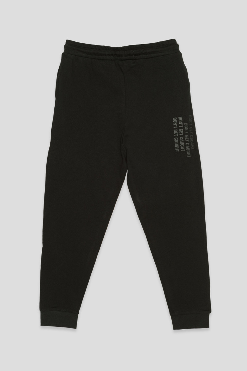 Czarne spodnie dresowe DON'T GET CAUGHT, czarny