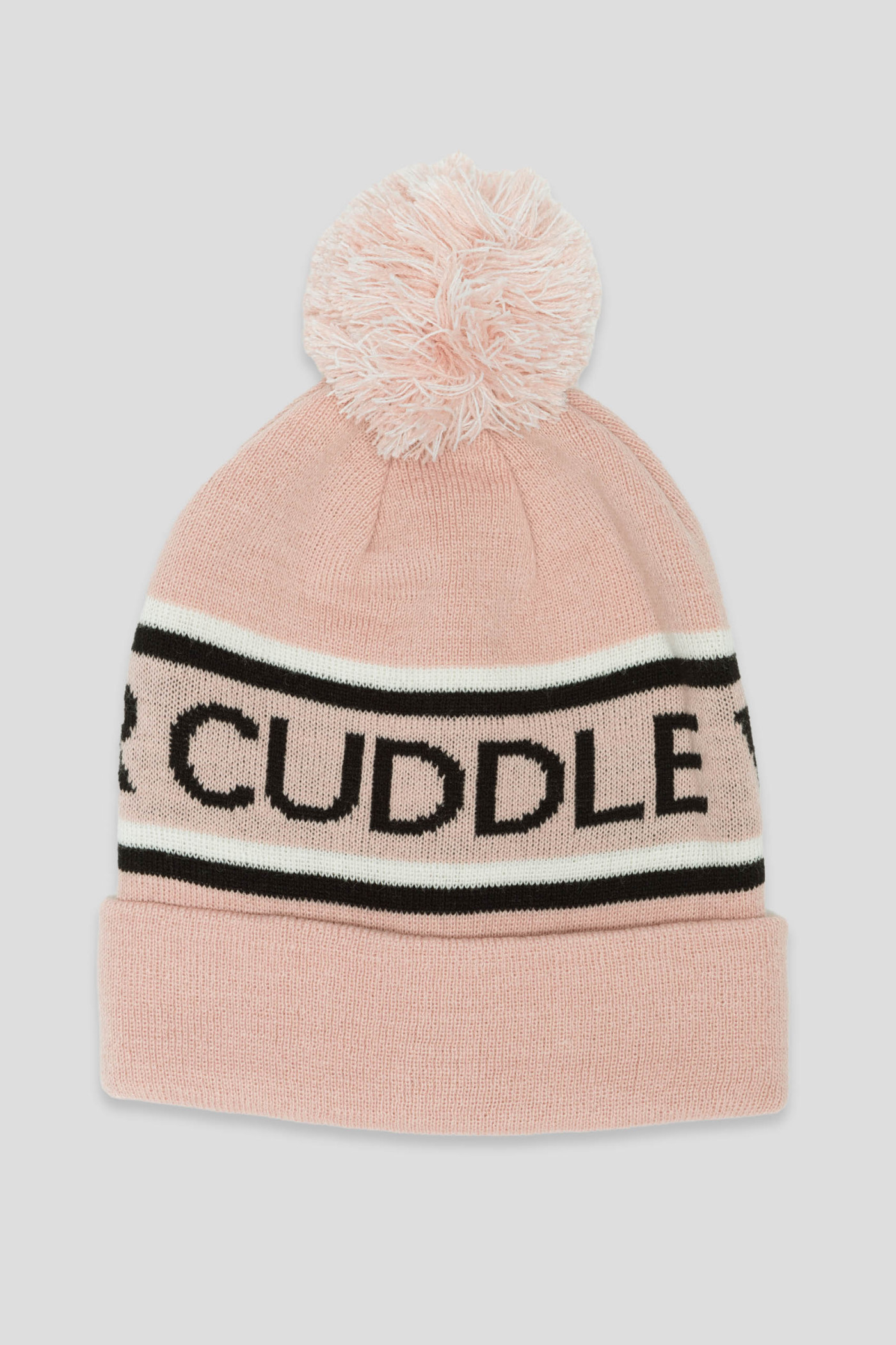 Różowa czapka z pomponem CUDDLE