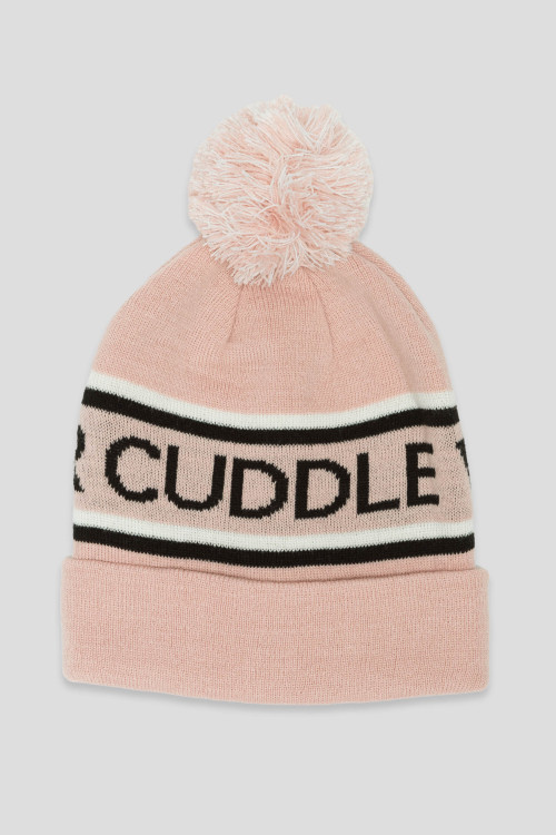 Różowa czapka z pomponem CUDDLE