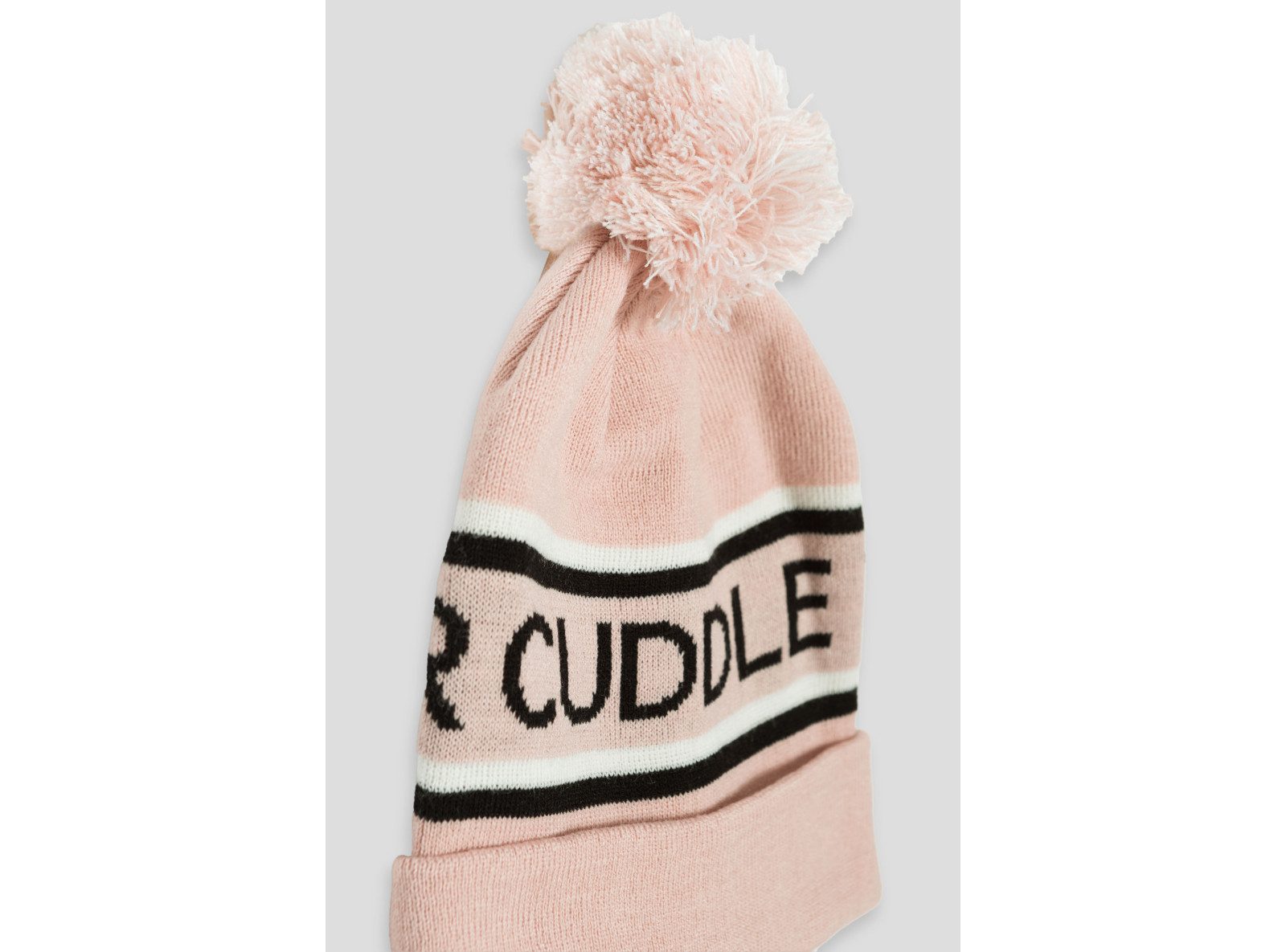 Różowa czapka z pomponem CUDDLE