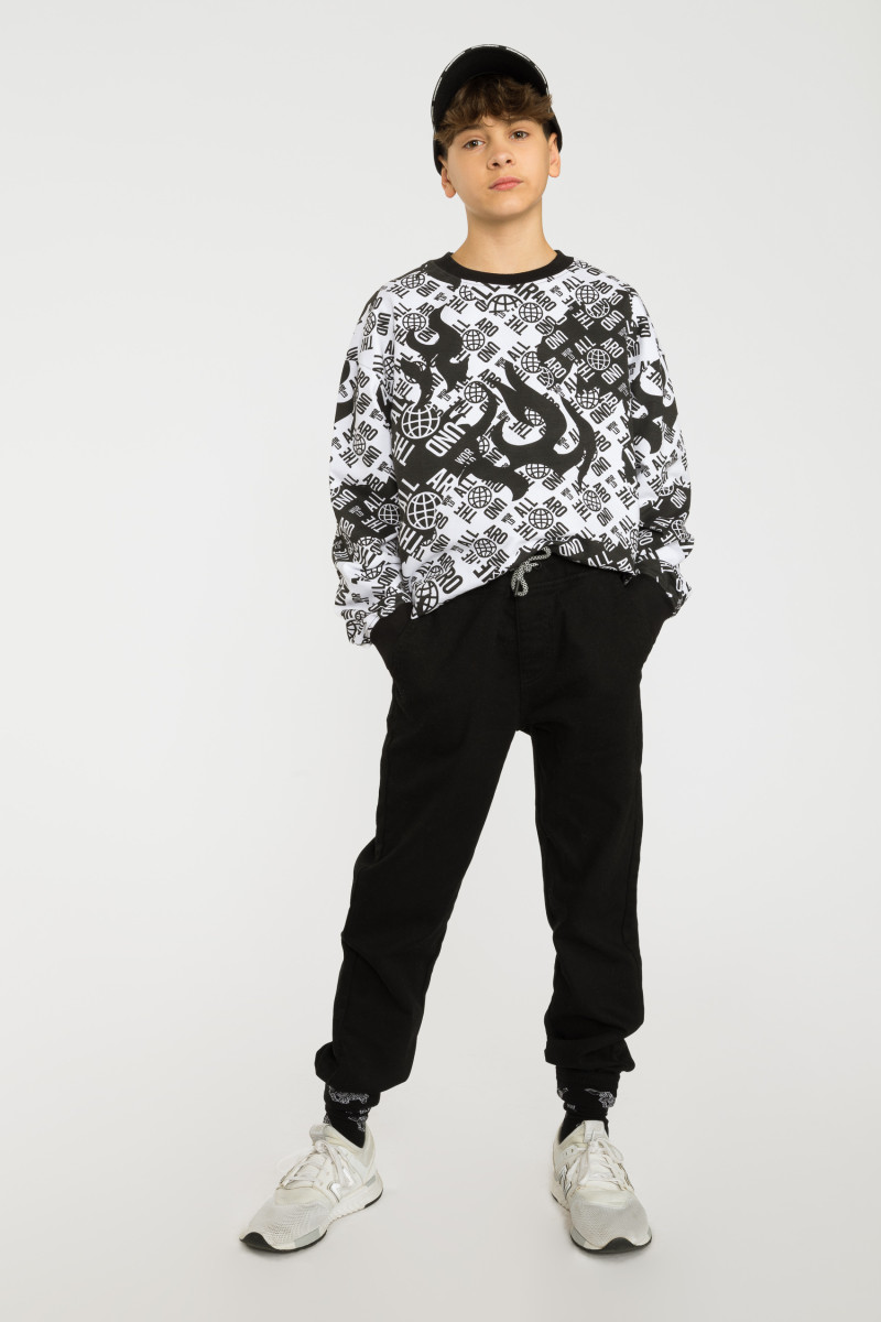 Czarne spodnie typu jogger, czarny