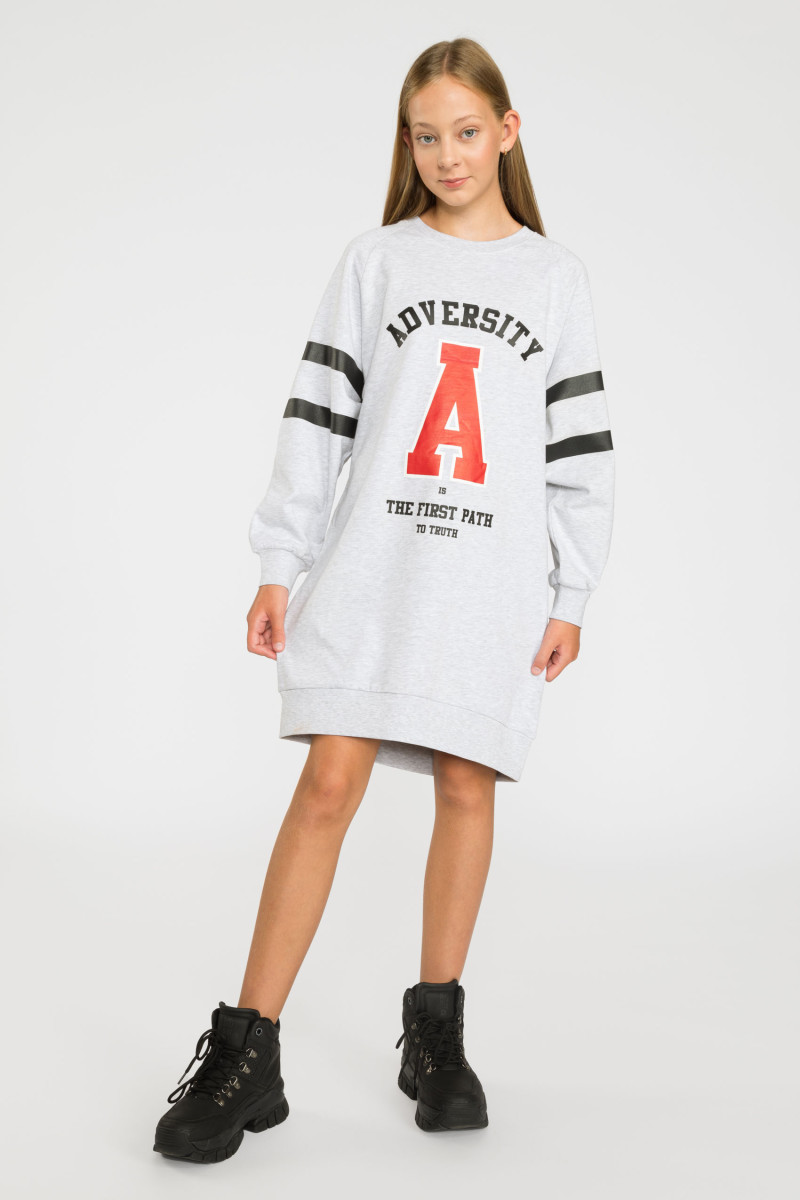 Szara bluzowa sukienka oversize ADVERSITY