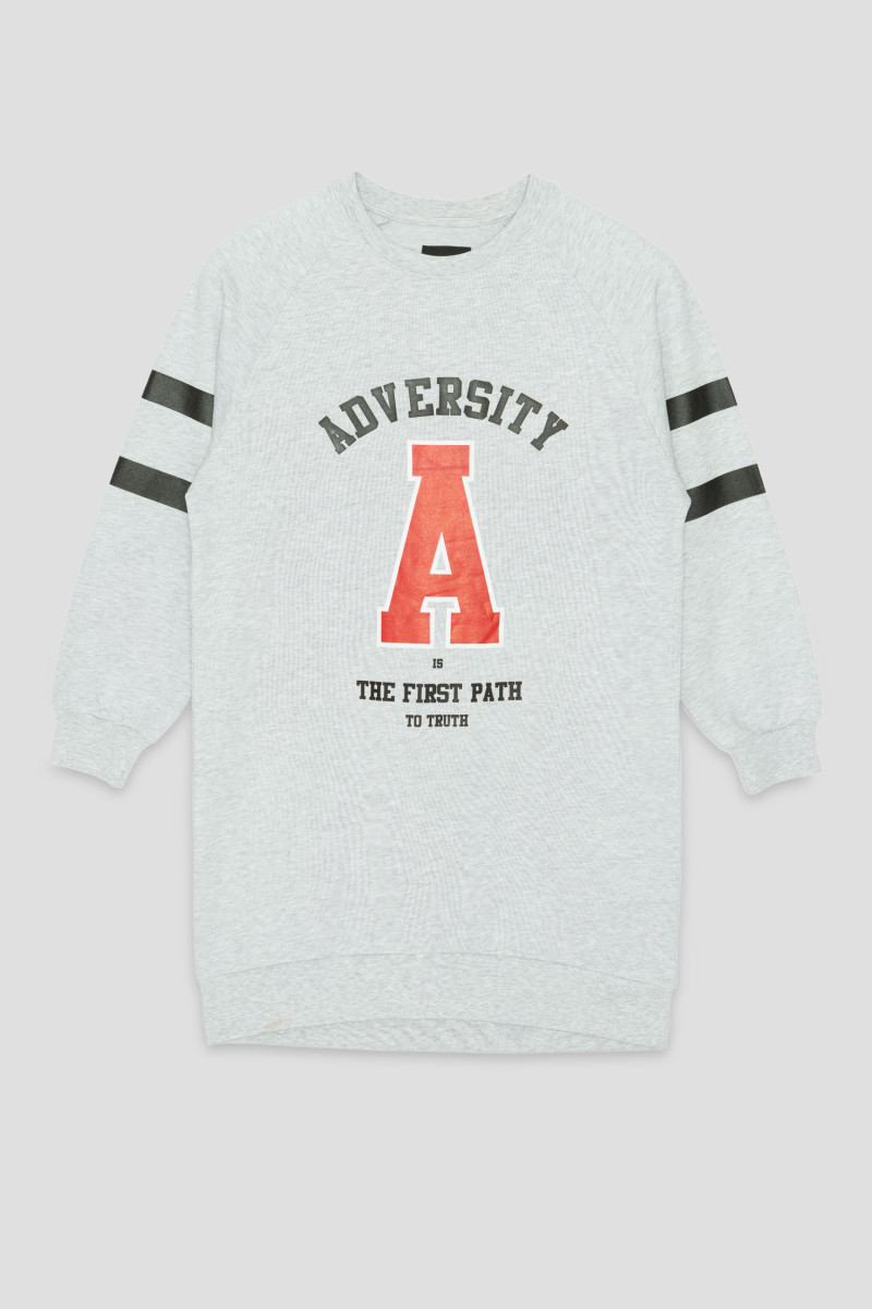 Szara bluzowa sukienka oversize ADVERSITY