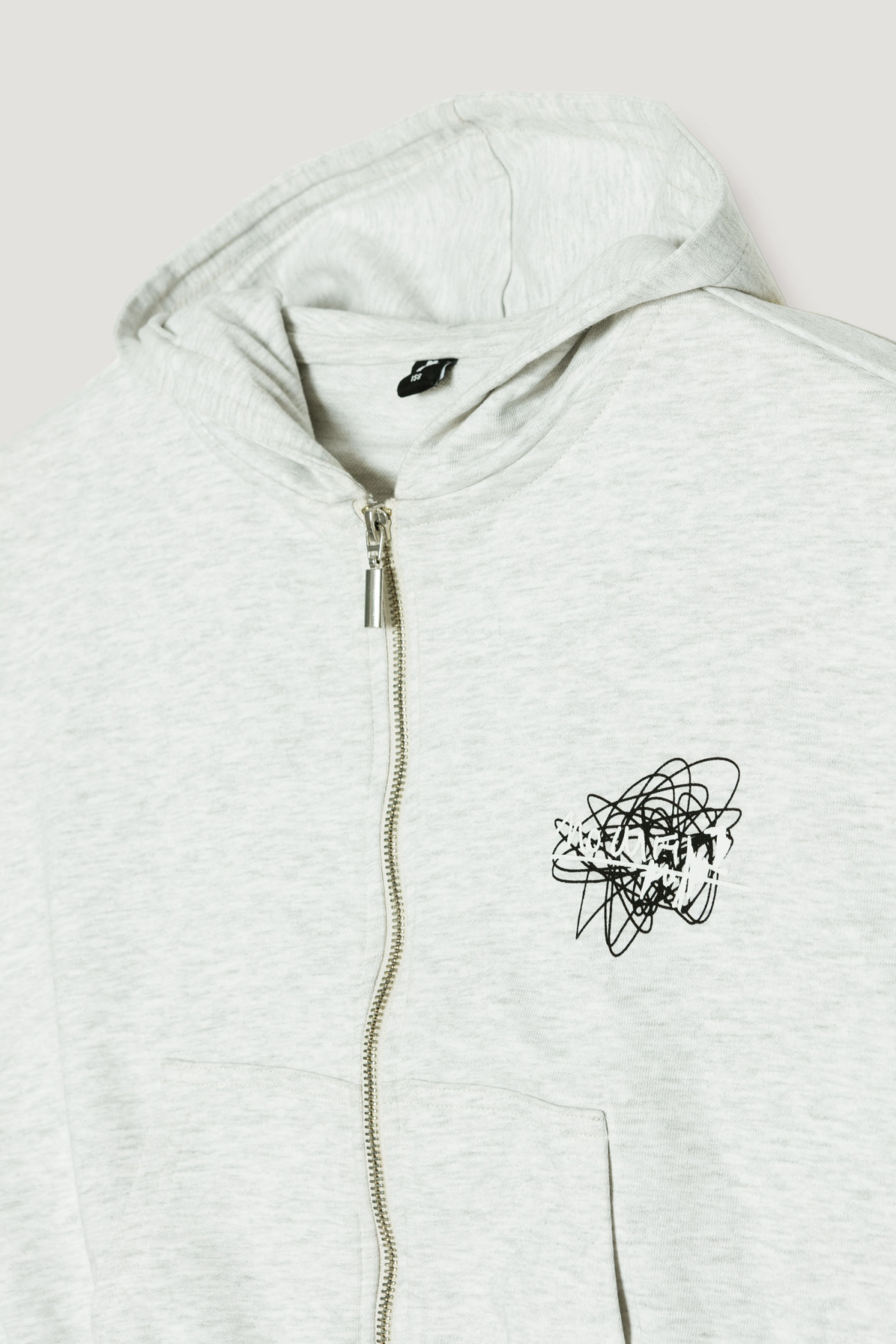 Szara bluza dresowa z kapturem MESS