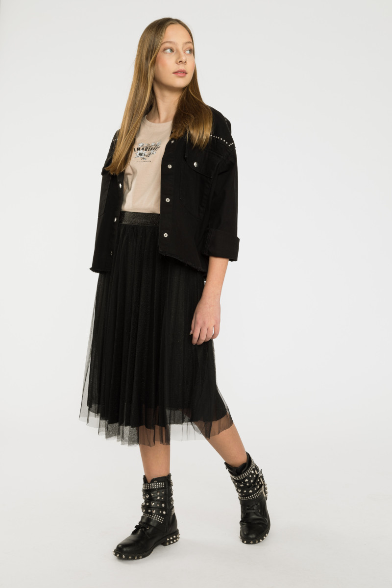 Kremowy T-shirt z nadrukiem