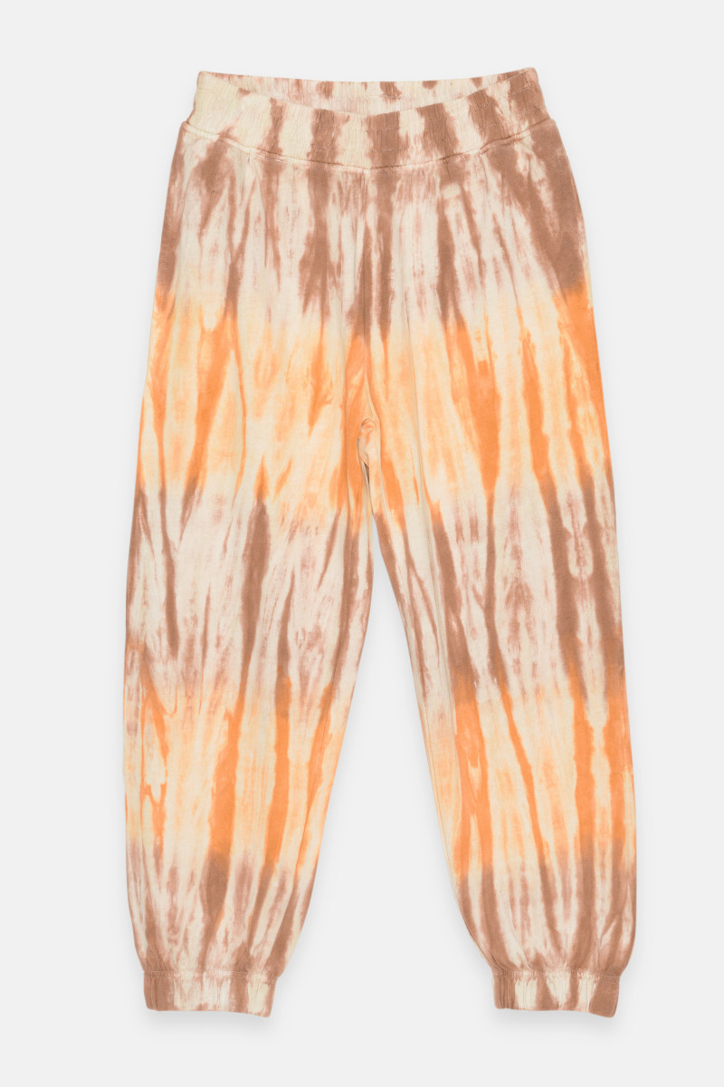 Wielobarwne spodnie dresowe tie dye