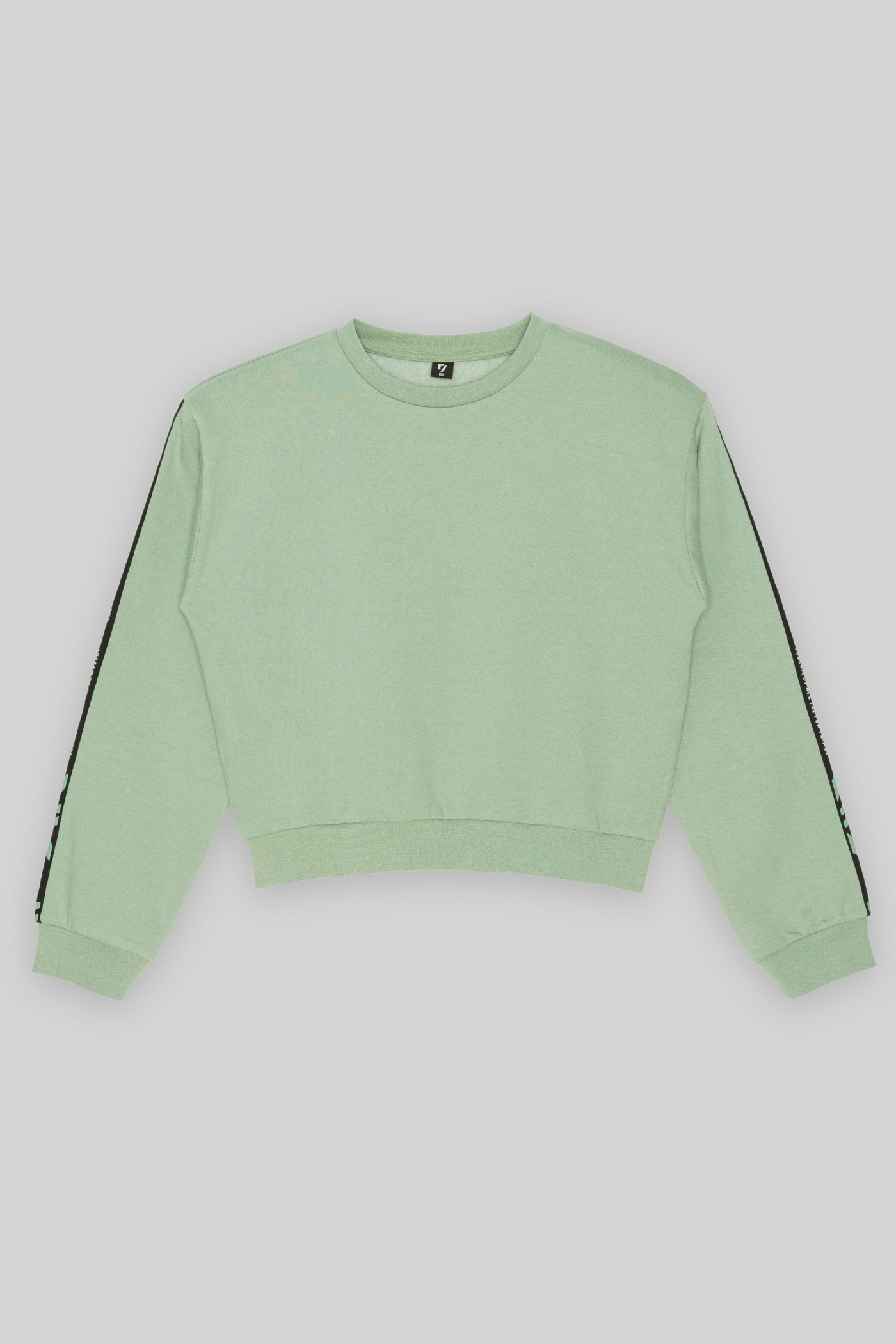 Pistacjowa bluza dresowa z lampasami