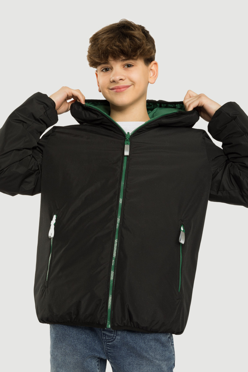 Zielona dwustronna pikowana kurtka