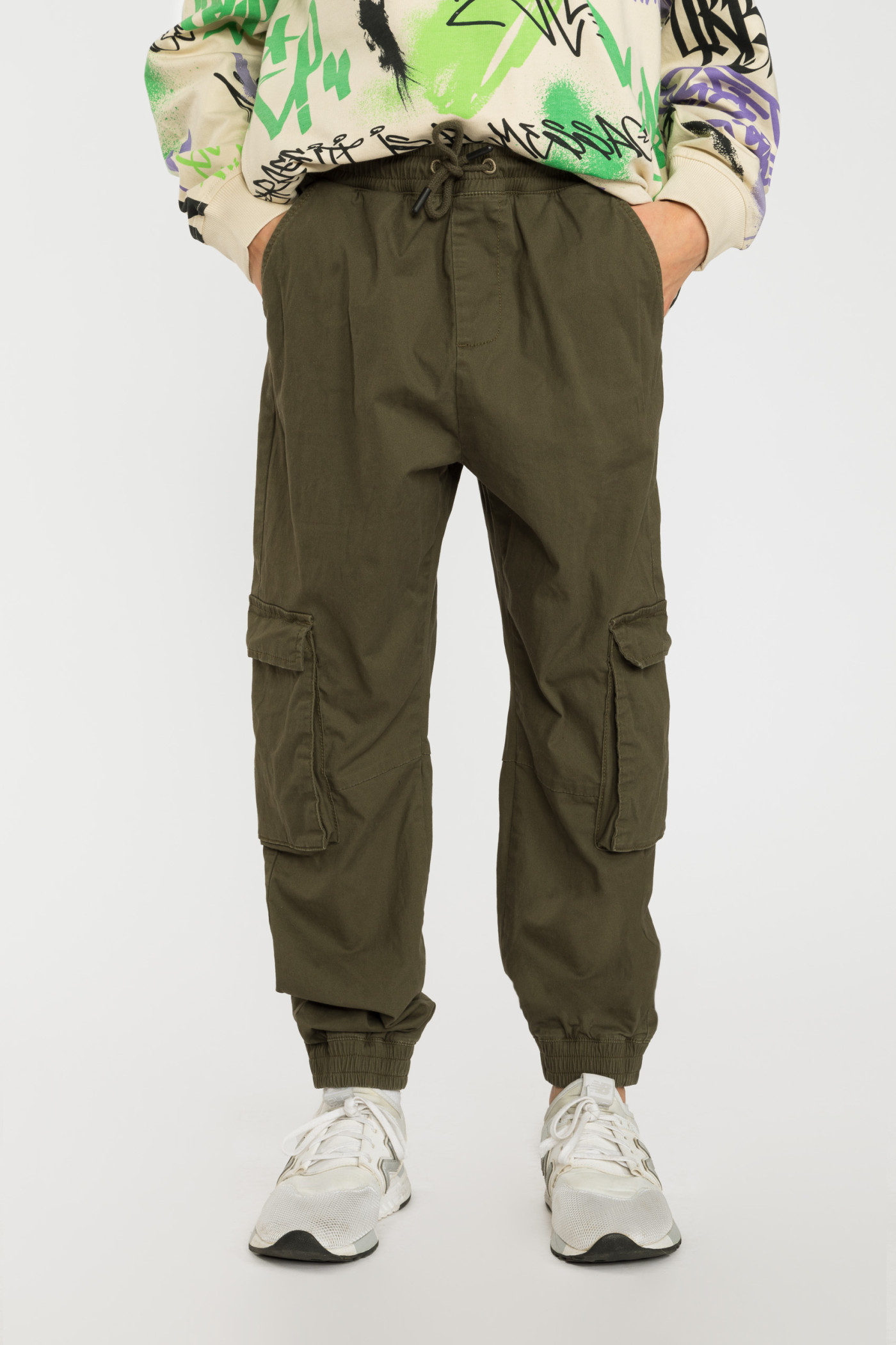 Spodnie cargo koloru khaki