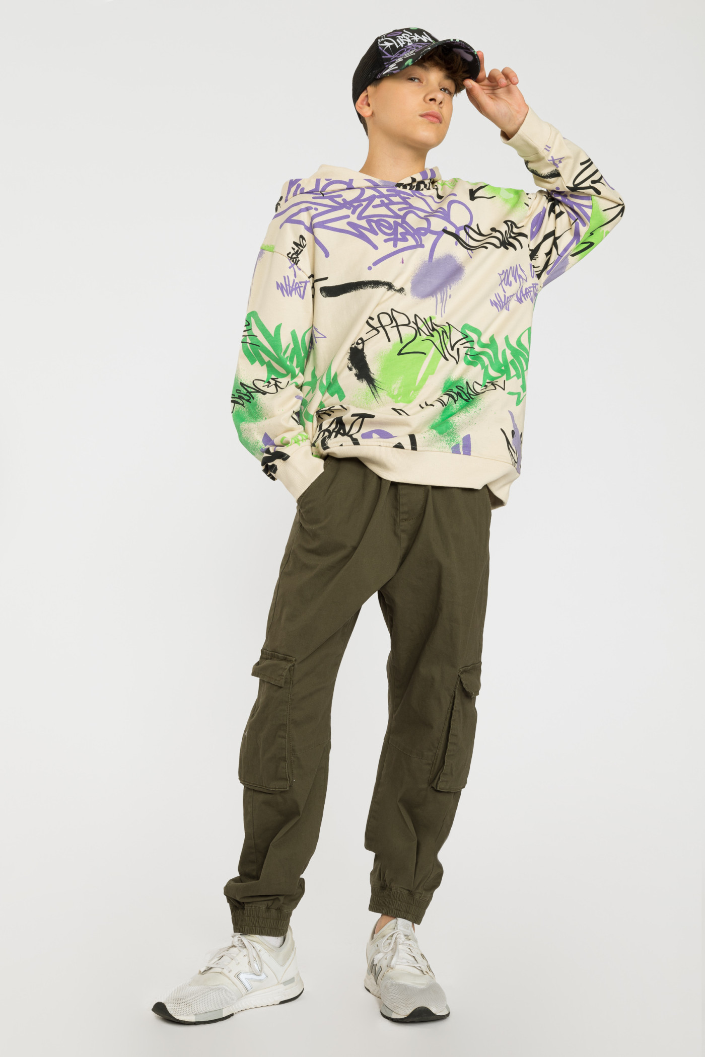 Spodnie cargo koloru khaki