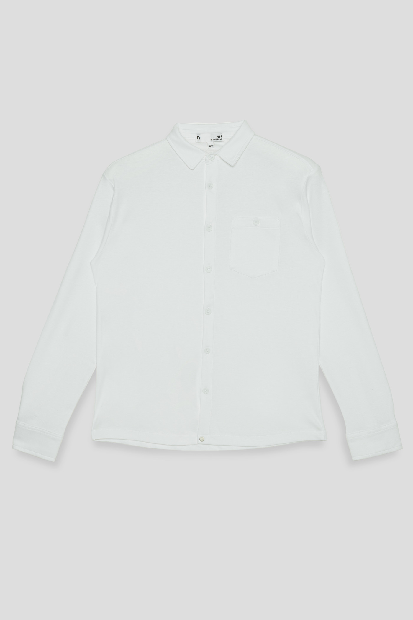 Biała koszula z długim rękawem