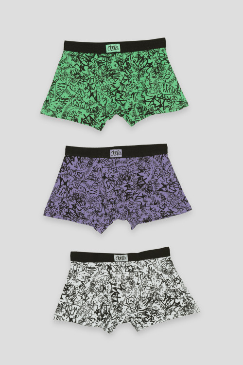 Bokserki z motywem graffiti 3-PAK