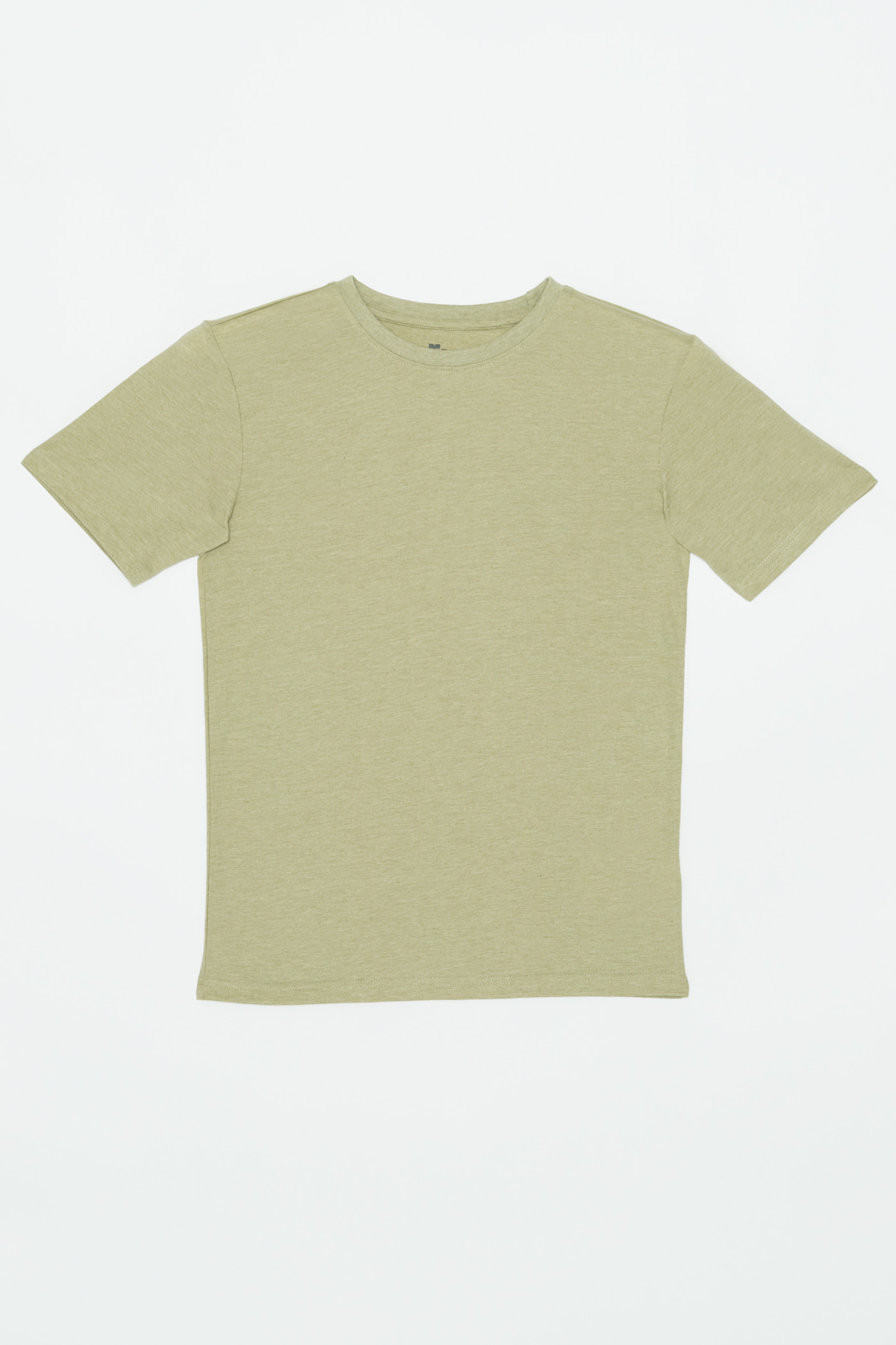 Oliwkowy gładki t-shirt