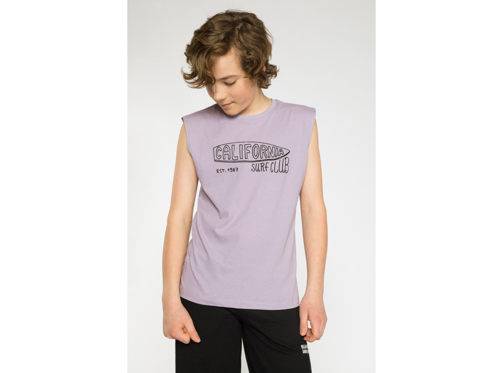 Fioletowy t-shirt bez rękawów CALIFORNIA SURF CLUB