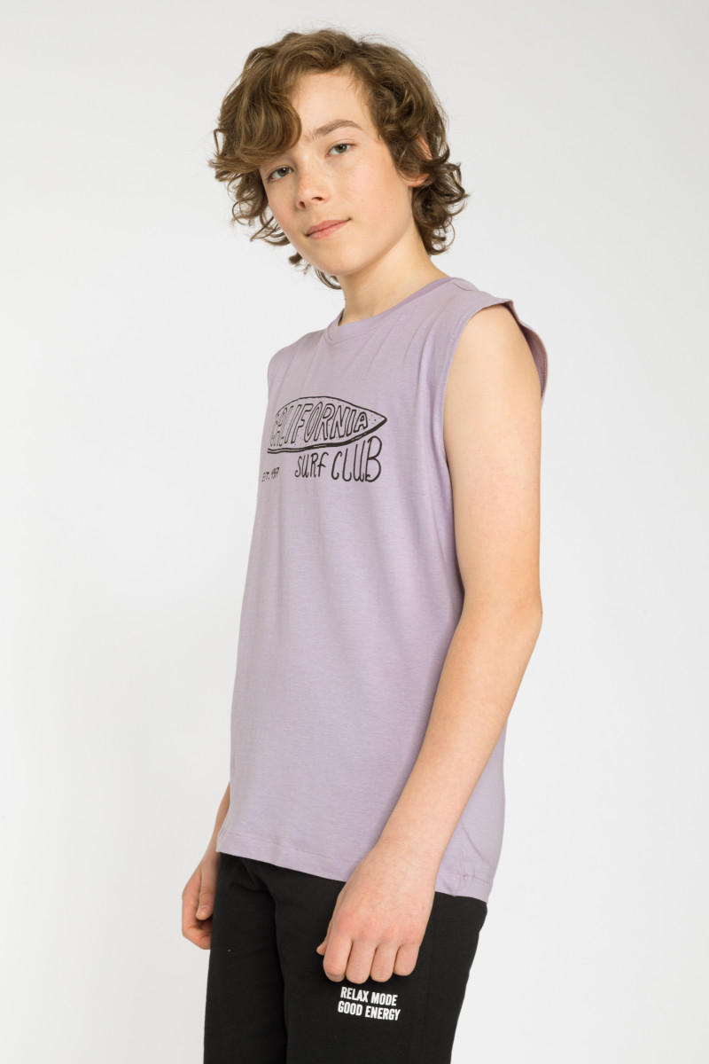 Fioletowy t-shirt bez rękawów CALIFORNIA SURF CLUB