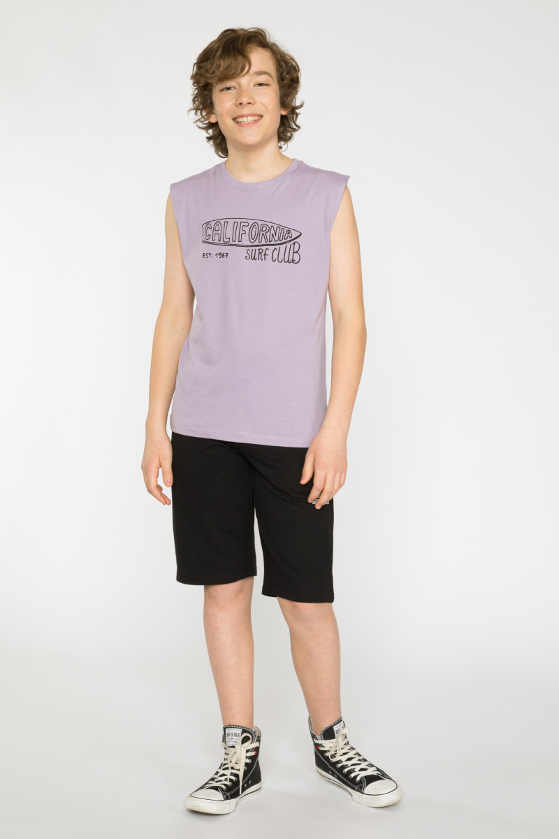Fioletowy t-shirt bez rękawów CALIFORNIA SURF CLUB