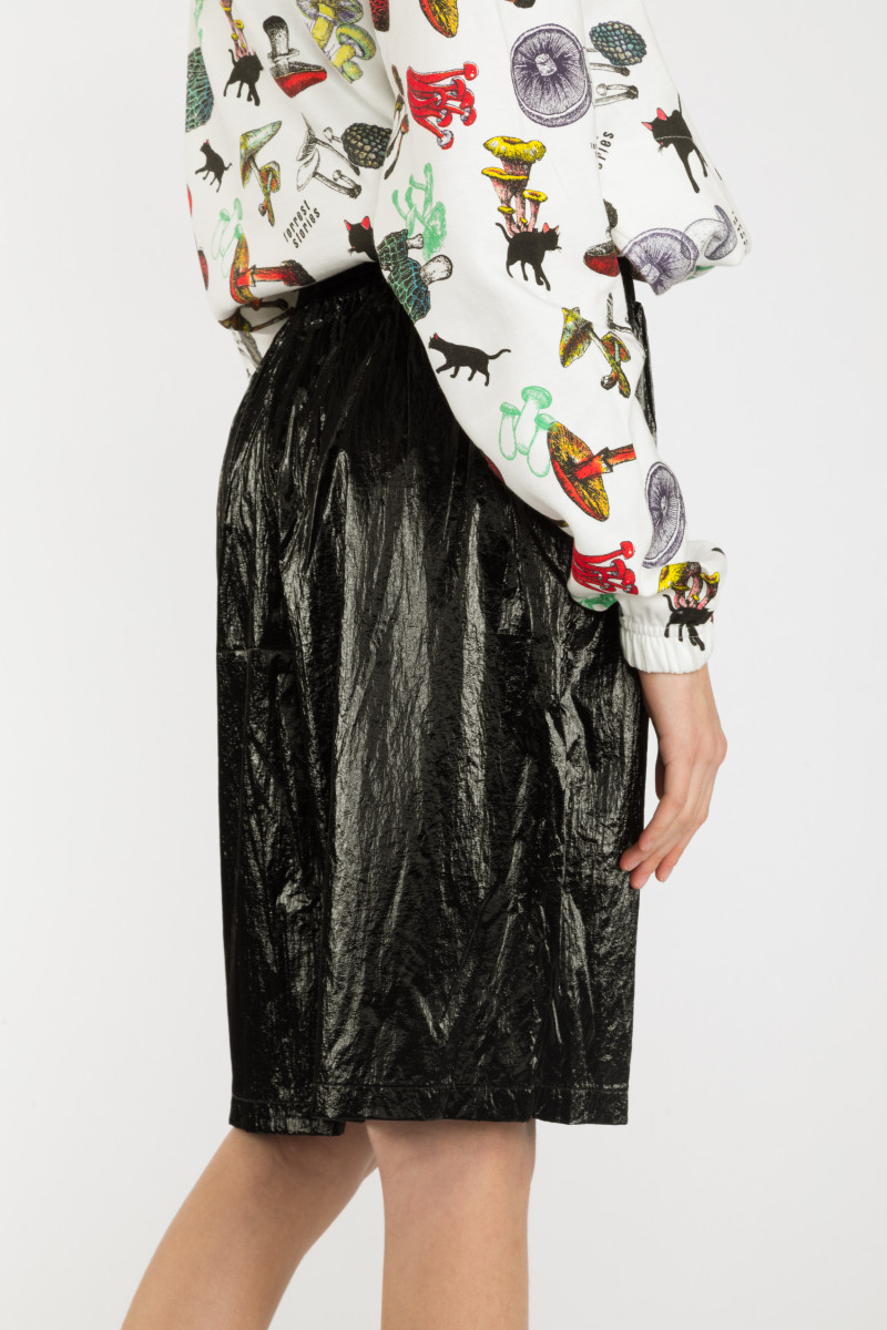 Połyskujące spodnie bokserki dla dziewczyny, czarny