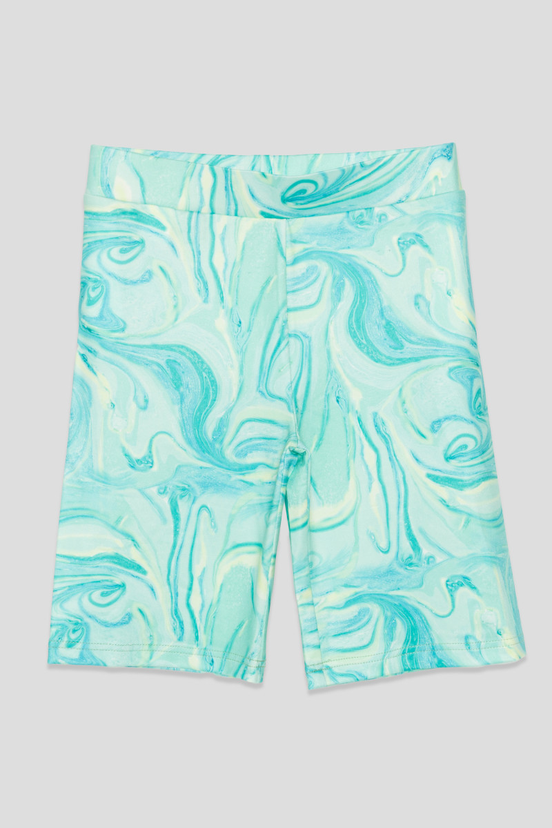 Szorty tie dye typu biker