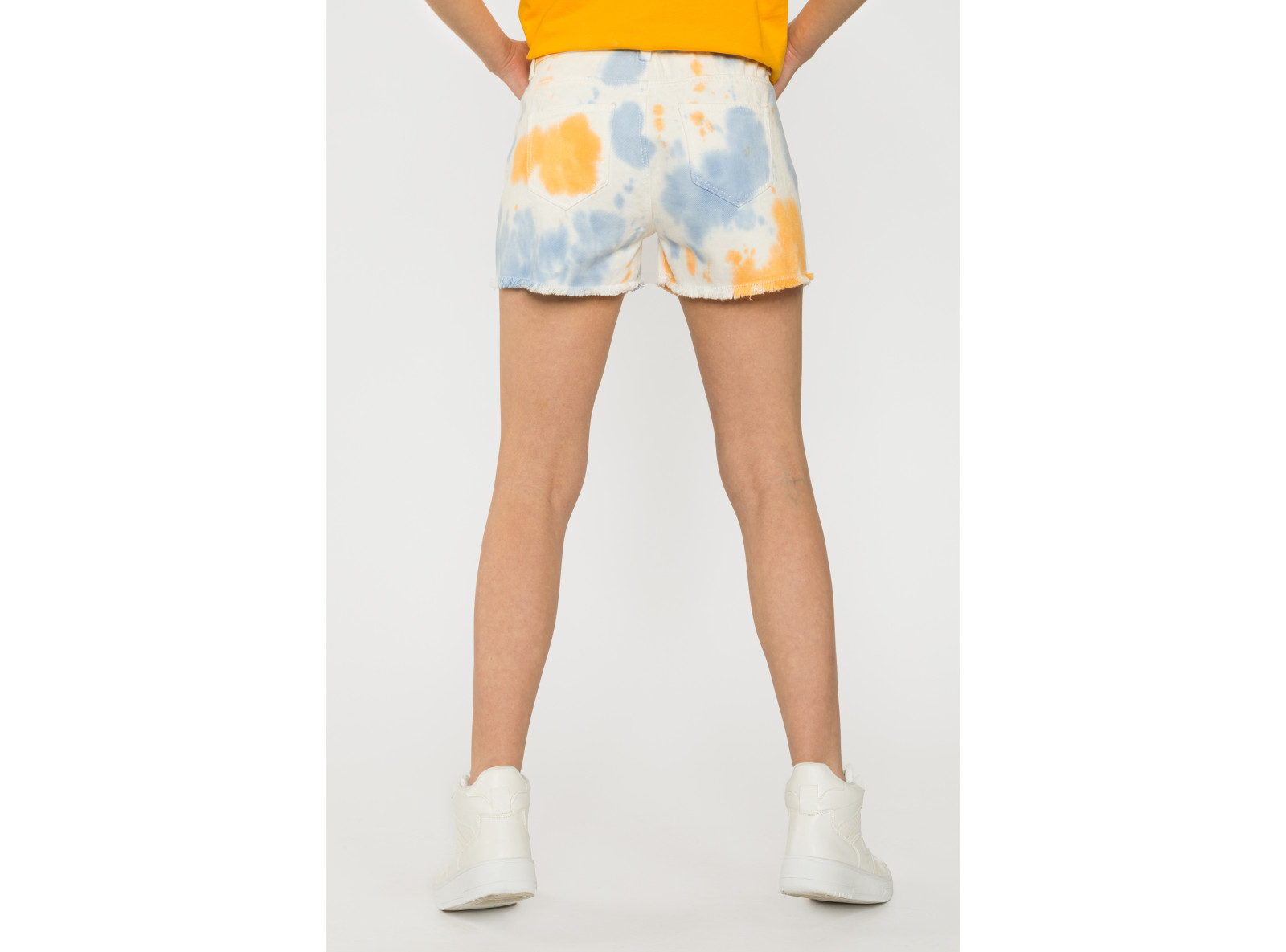 Krótkie jeansowe spodenki TIE DYE