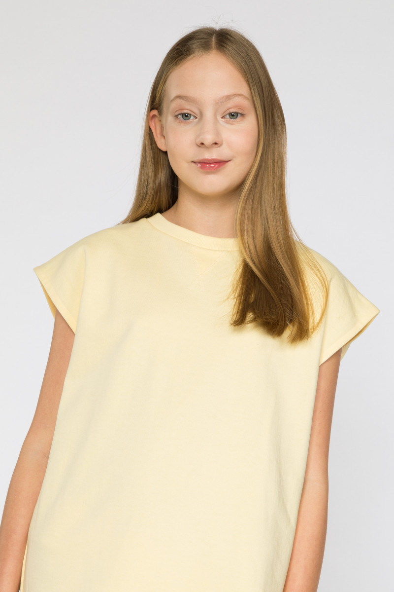 Żółta dresowa sukienka COME BACK TOMORROW, żółty