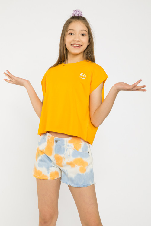 Żółty t-shirt HELLO SUMMER