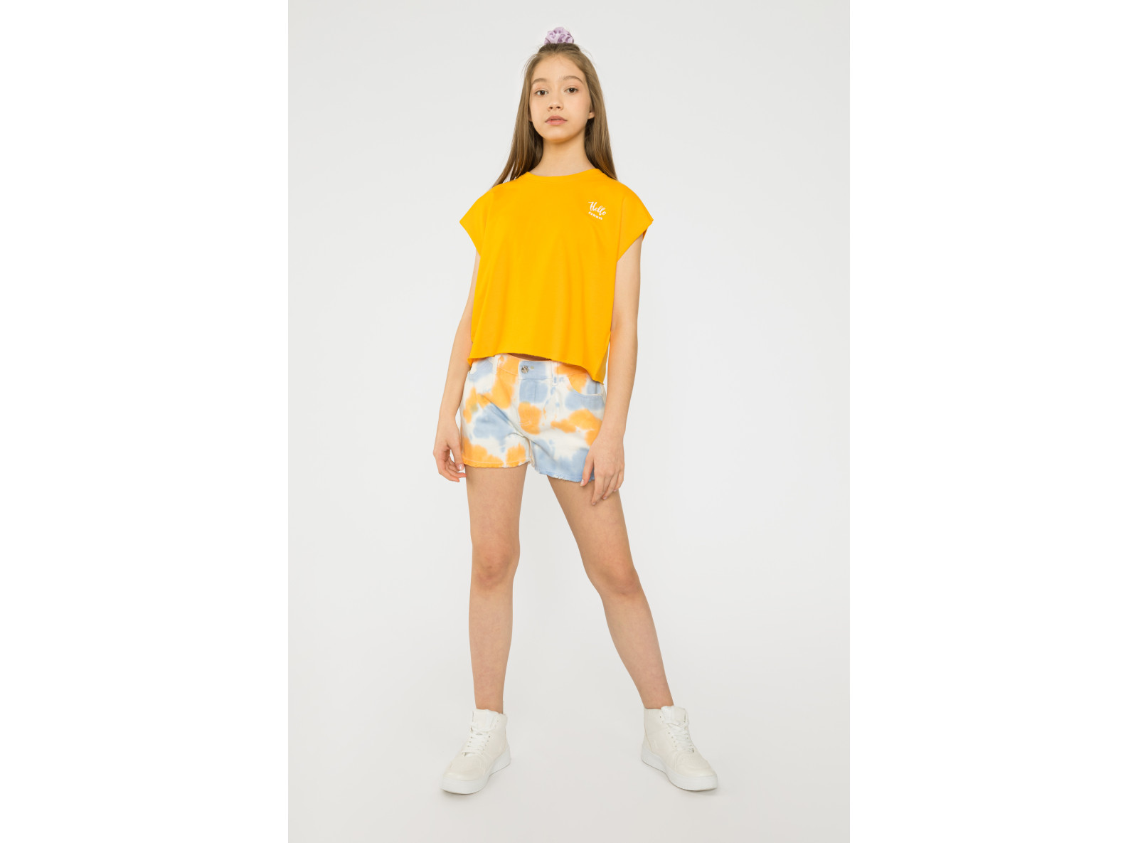 Żółty t-shirt HELLO SUMMER