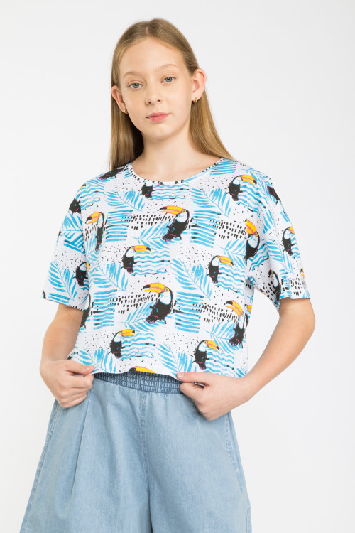 Wzorzysty t-shirt TUKAN