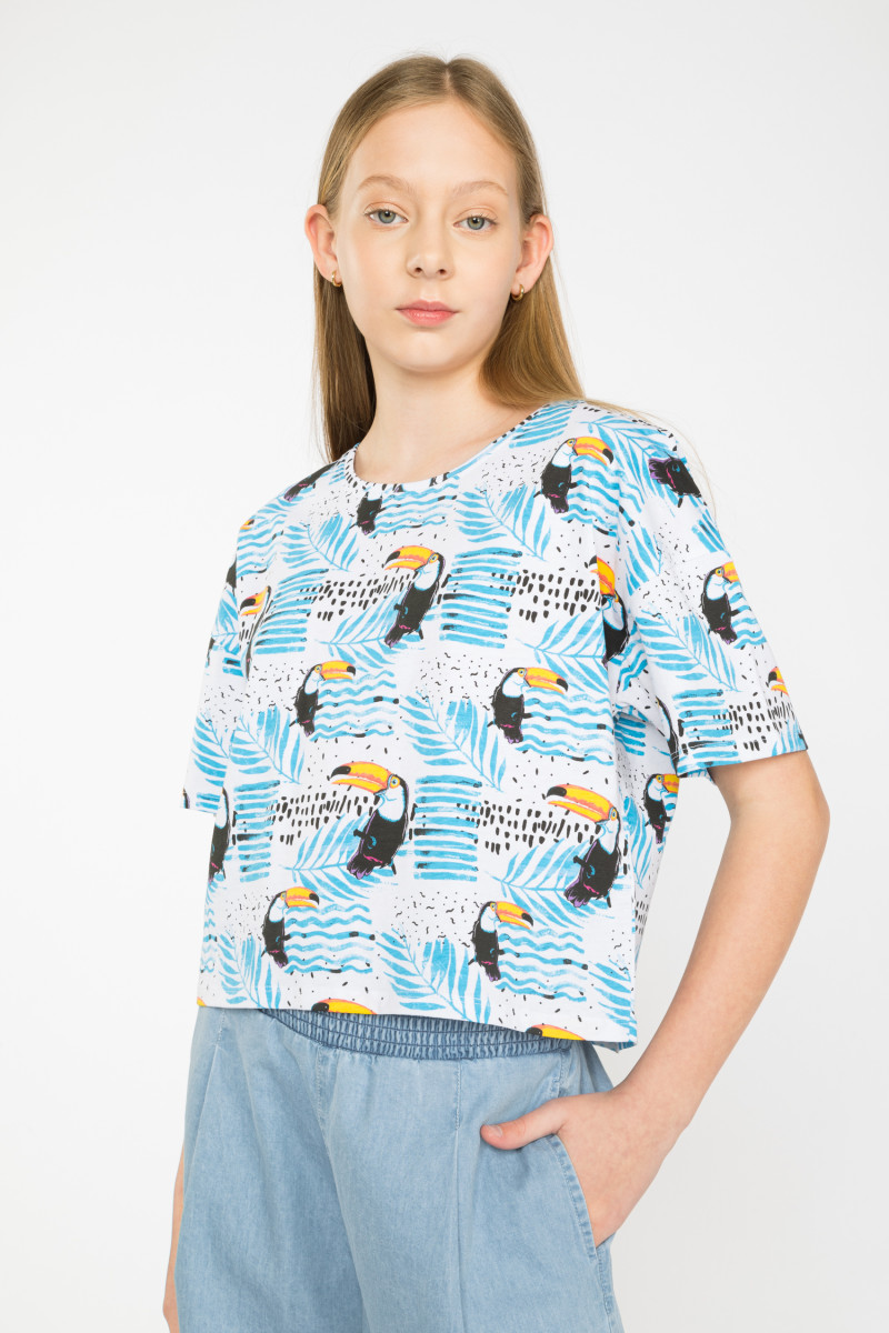 Wzorzysty t-shirt TUKAN