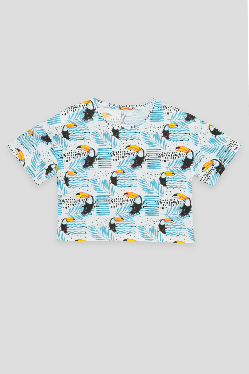 Wzorzysty t-shirt TUKAN