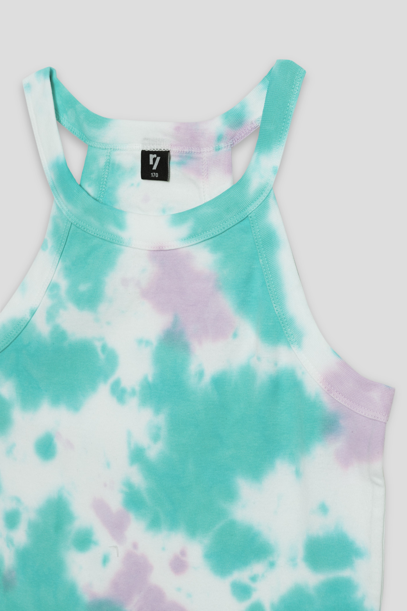 Turkusowy top na ramiączkach TIE DYE