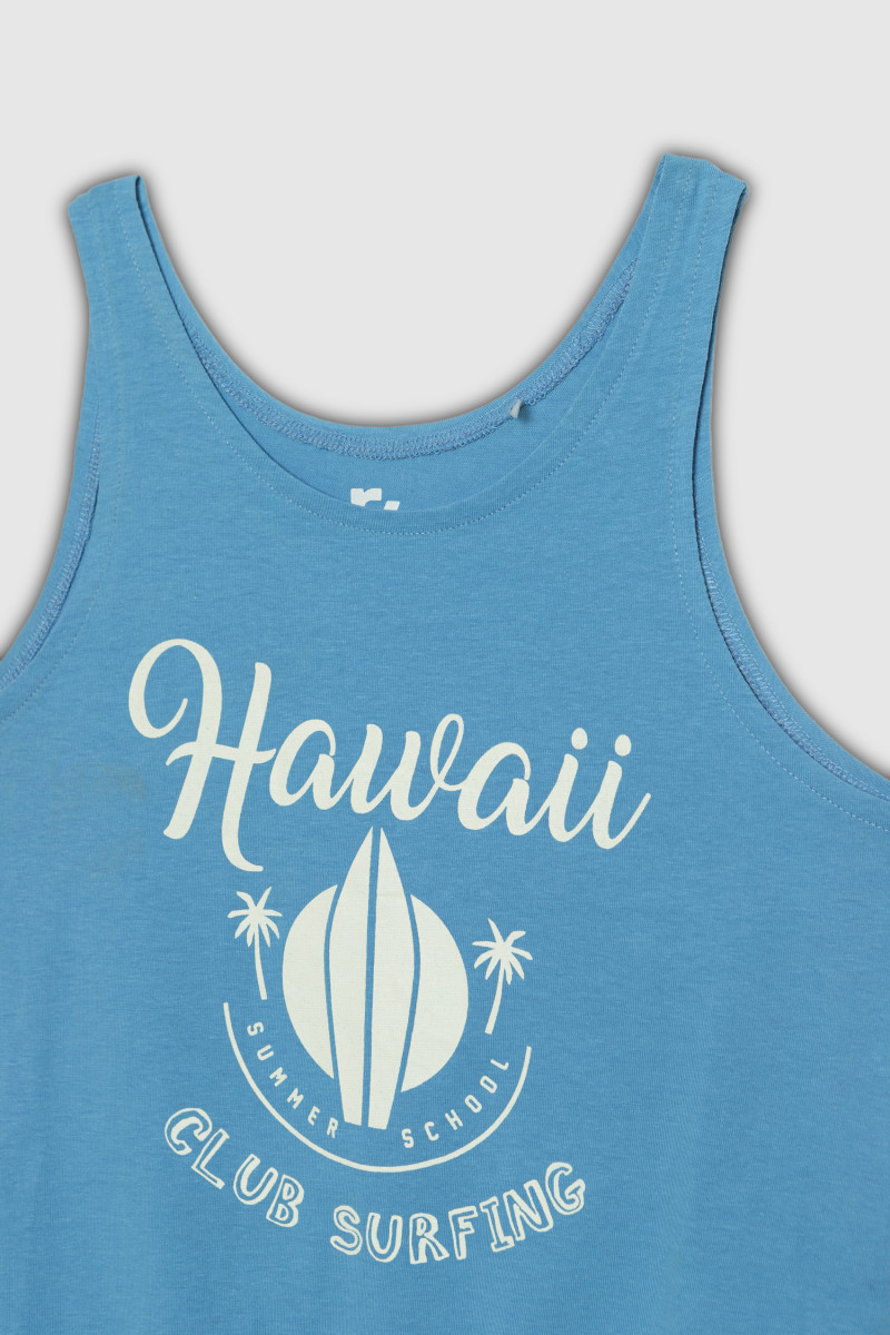 Niebieski top na ramiączkach HAWAII
