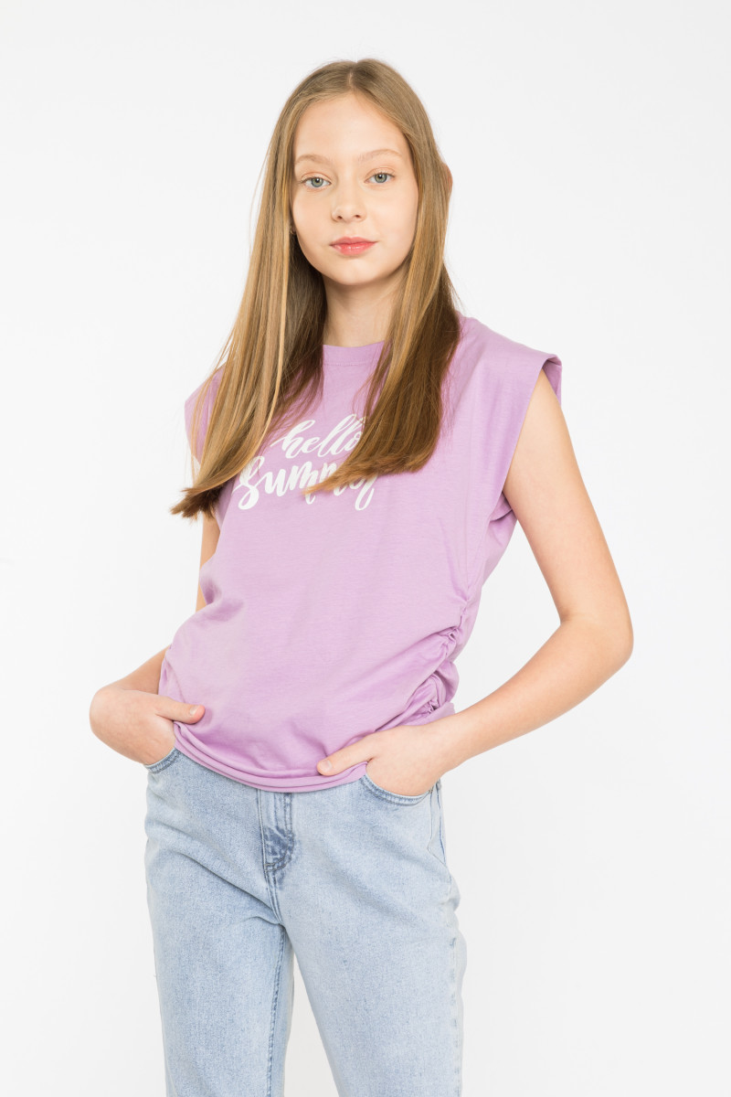 Fioletowy top HELLO SUMER