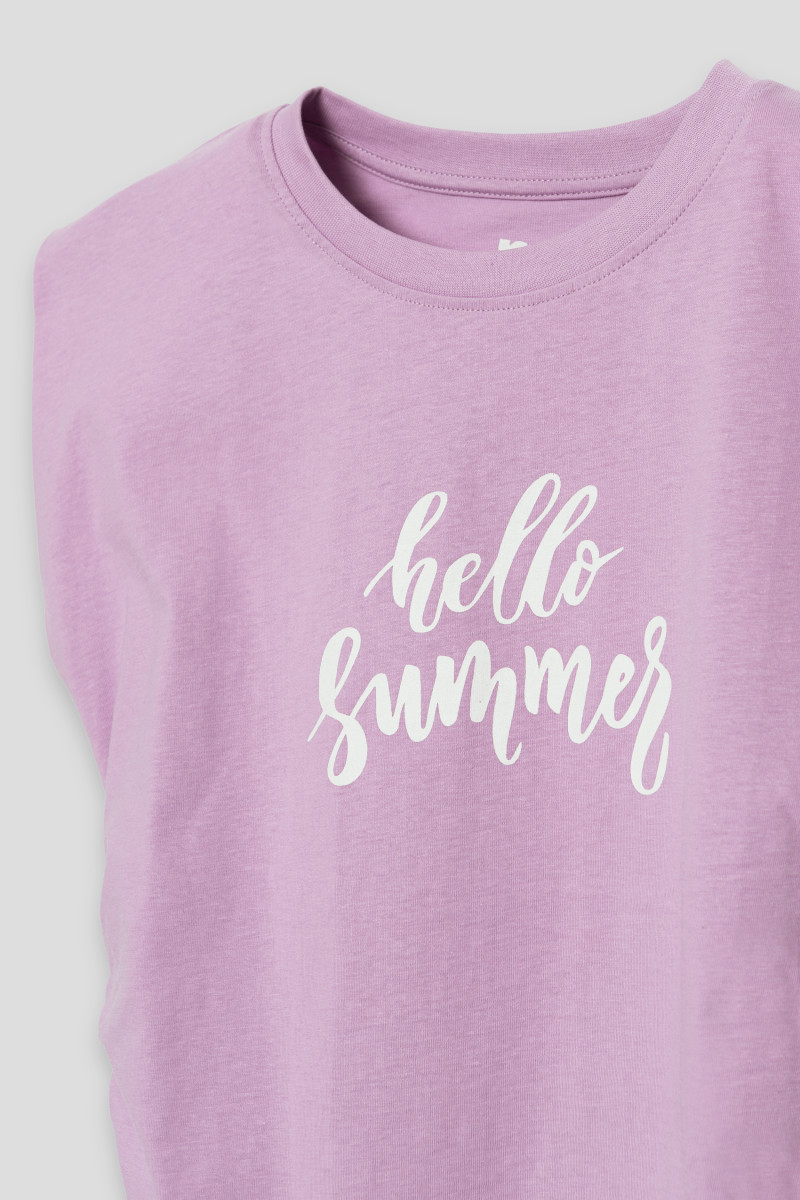 Fioletowy top HELLO SUMER