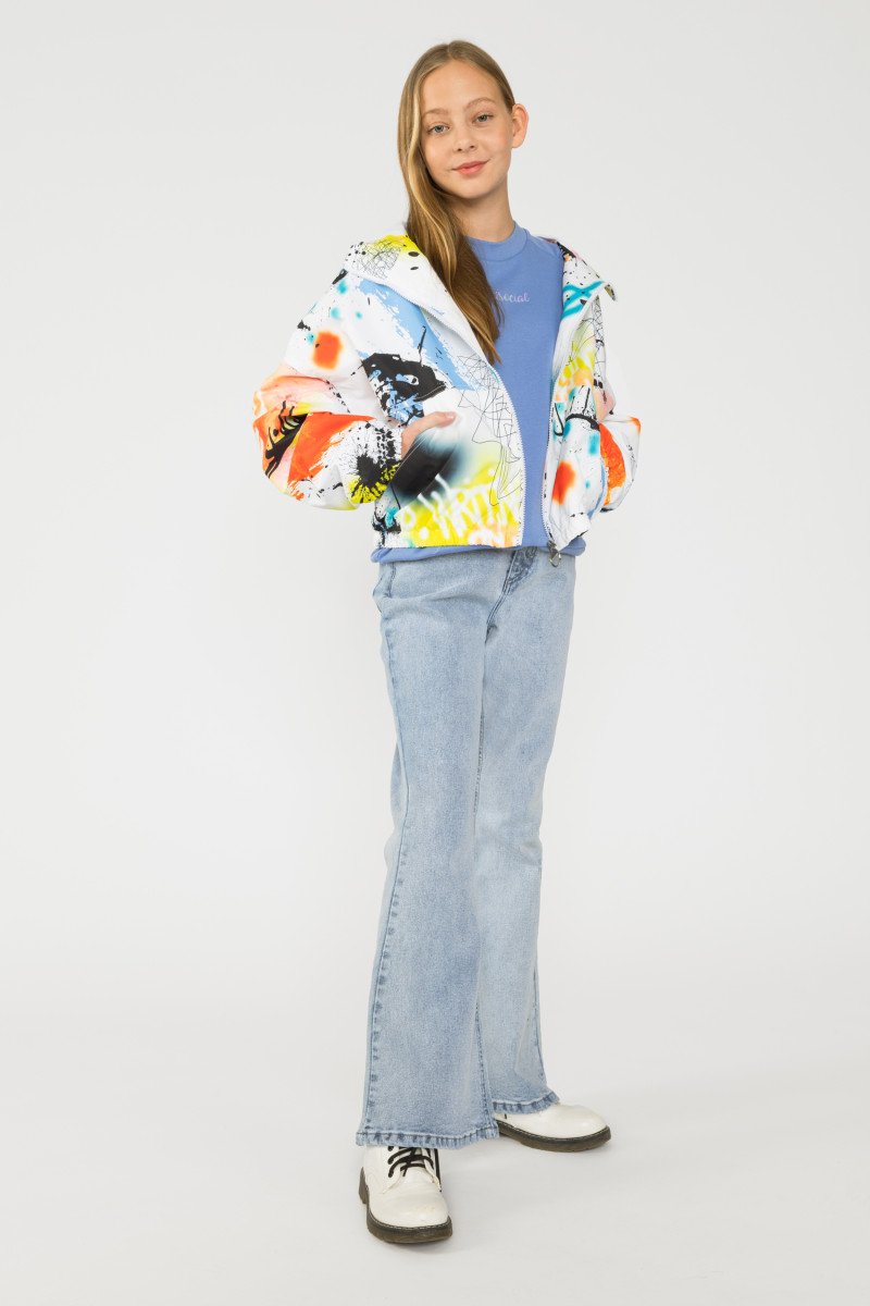 Kolorowa kurtka przejściowa dla dziewczyny