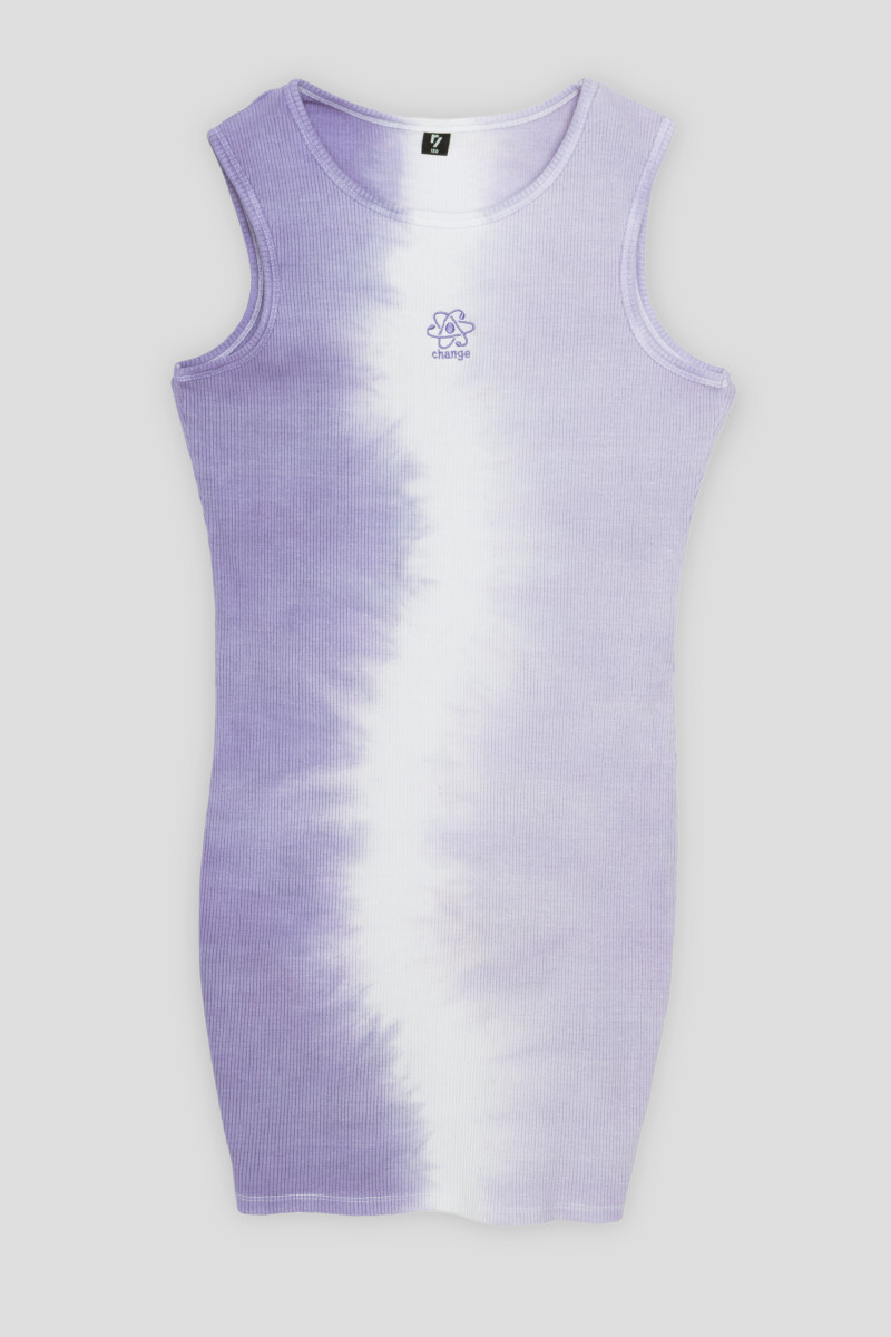 Fioletowa sukienka tie dye CHANGE