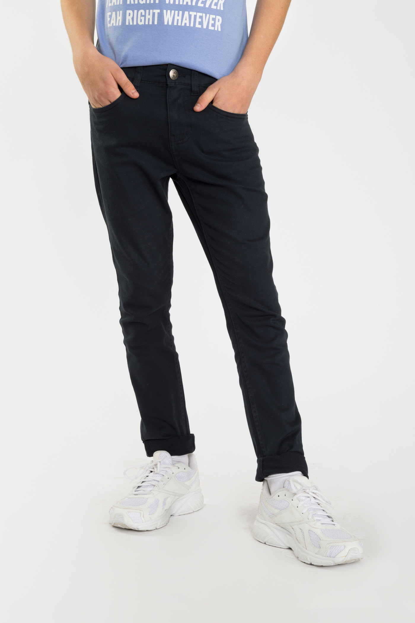 Granatowe spodnie SLIM