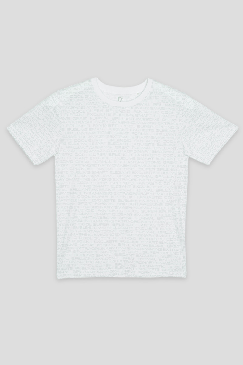 Biały T-shirt z napisami