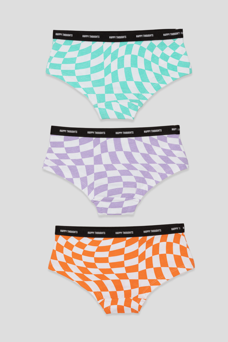 Kolorowe majtki SZACHOWNICA 3-PAK