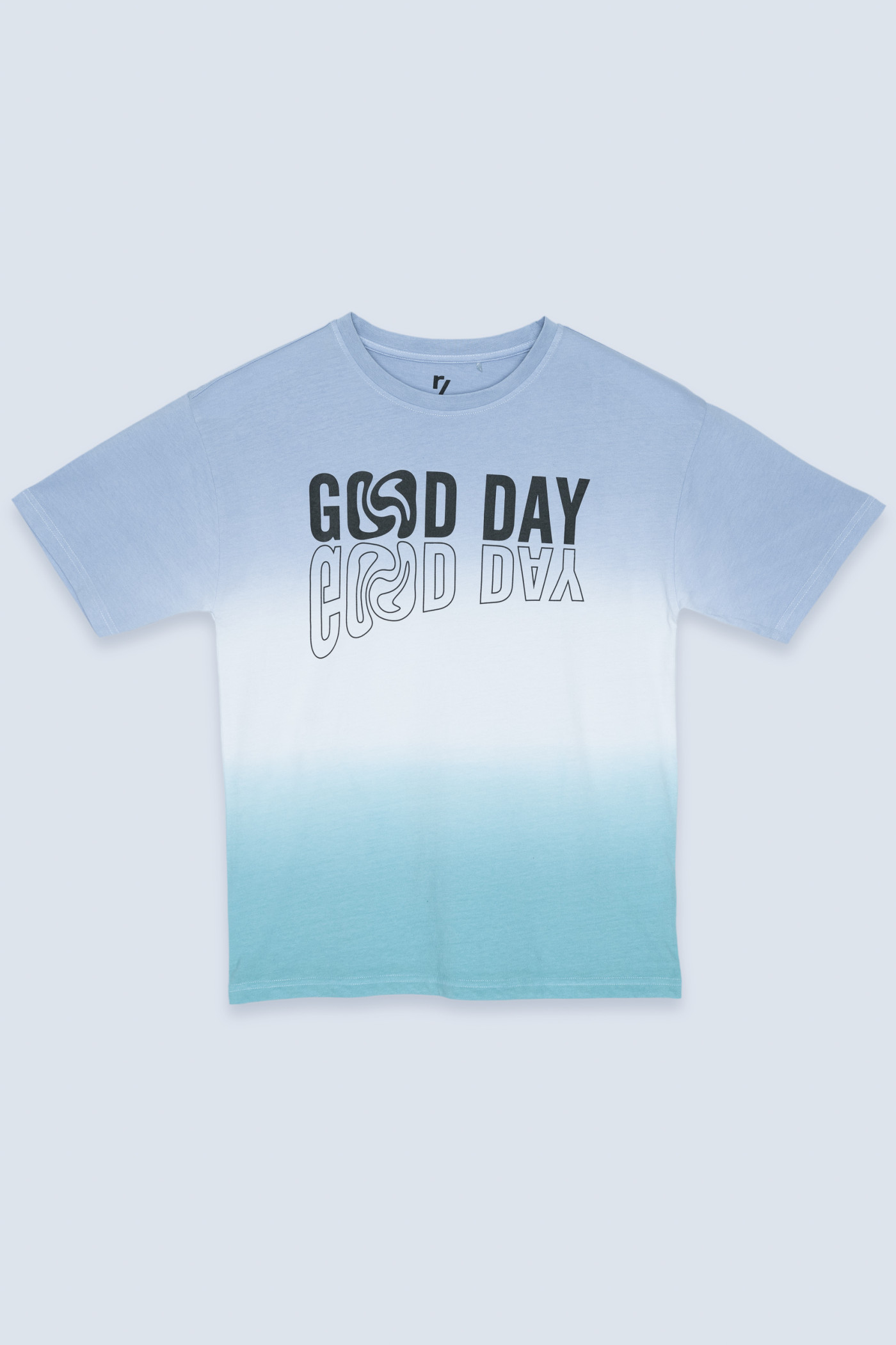 Wielobarwny T-shirt oversize z napisem