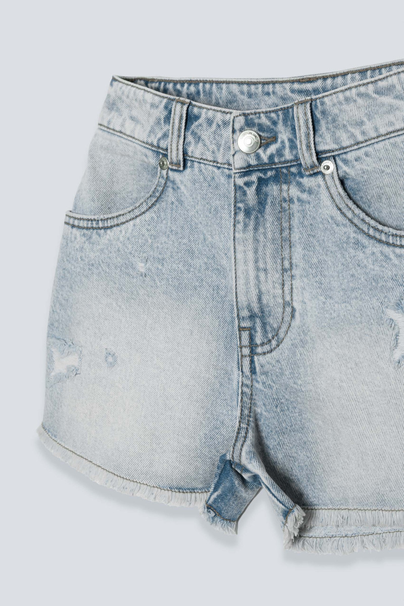 Jasnoniebieskie jeansowe krótkie spodenki