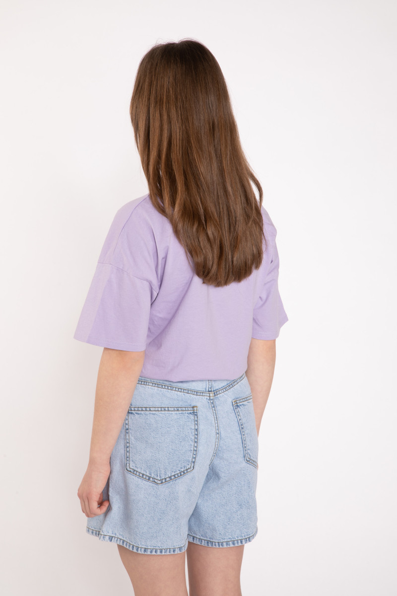 Niebieskie jeansowe proste krótkie spodenki, niebieski